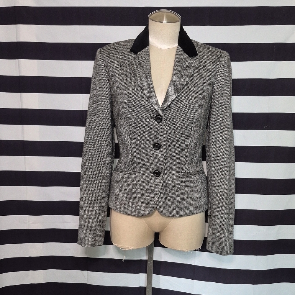 Vintage Herringbone Women's Tailored Blazer Jacket